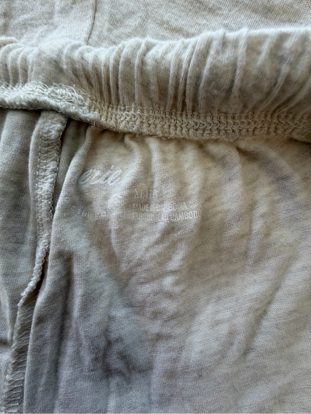 aerie Cream Pajama Set with Burgundy Trim - Picture 7 of 7